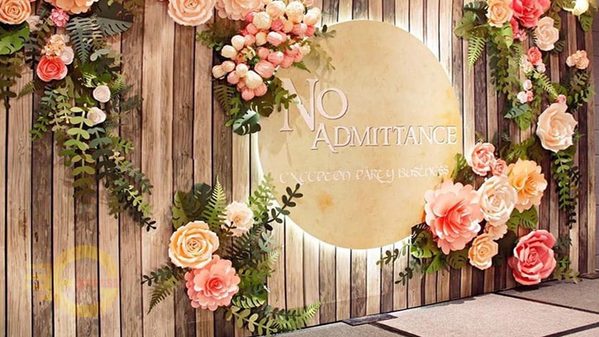 Backdrop chat lieu vai giay