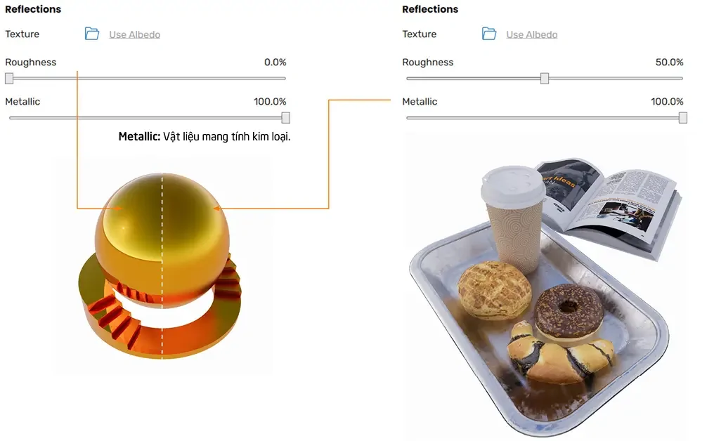 vat lieu trong enscape 11 Vật Liệu Có Tính Chất Kim Loại