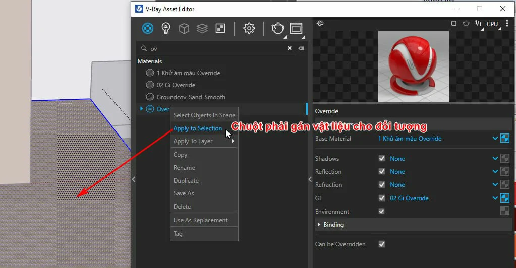 Cách tạo vật liệu cơ bản trong vray Sketchup Cách tạo vật liệu cơ bản trong vray