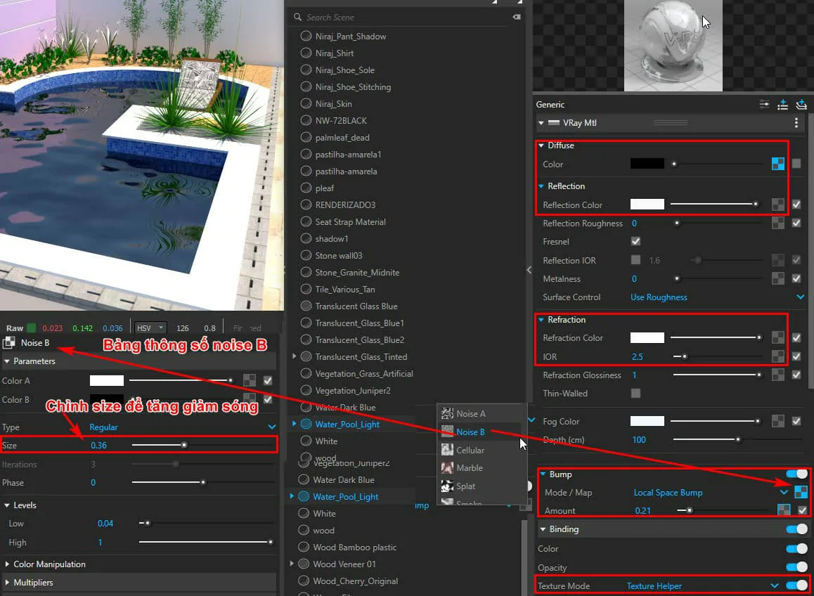 Cách tạo vật liệu cơ bản trong vray Sketchup Cách tạo vật liệu cơ bản trong vray