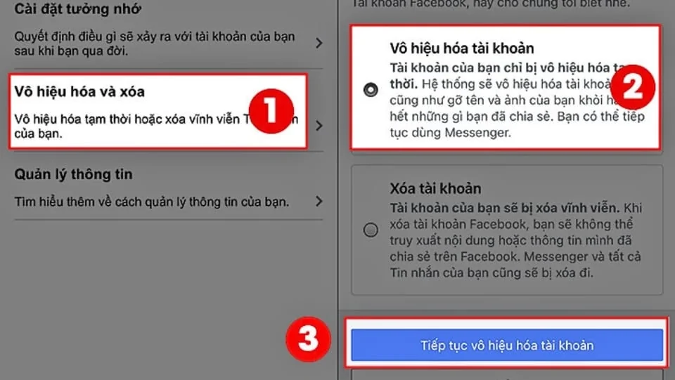Cách vô hiệu hóa tài khoản Facebook nhanh gọn Hướng dẫn chi tiết cách vô hiệu hóa tài khoản Facebook trên máy tính