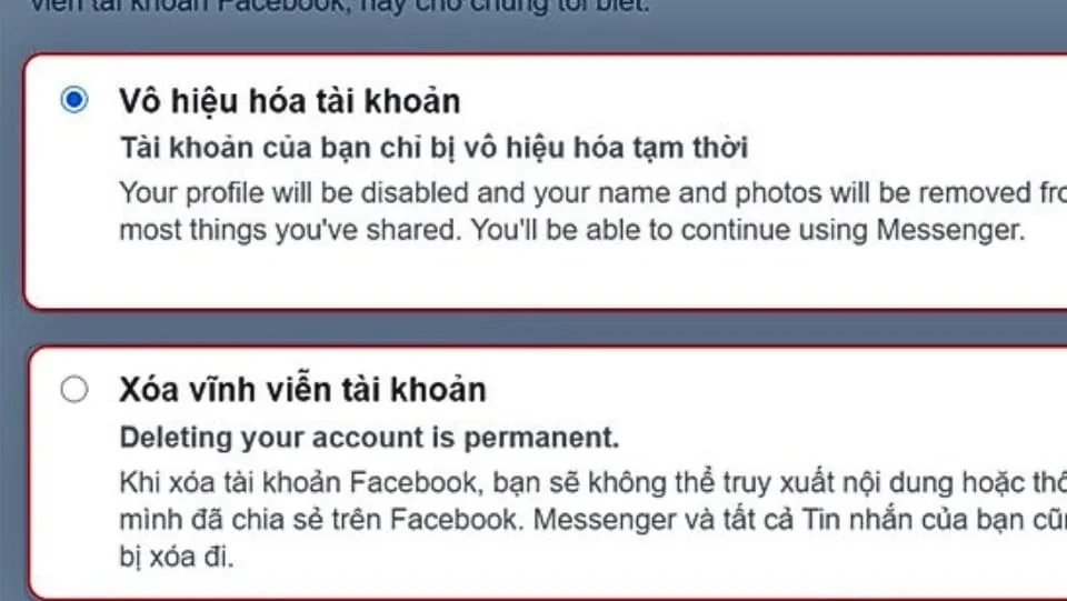Cách vô hiệu hóa tài khoản Facebook nhanh gọn Chọn cách vô hiệu hóa tài khoản Facebook tạm thời để không bị làm phiền