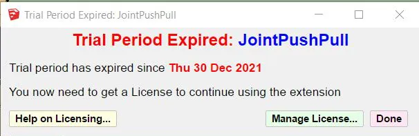 Jointpushpull trial period expired