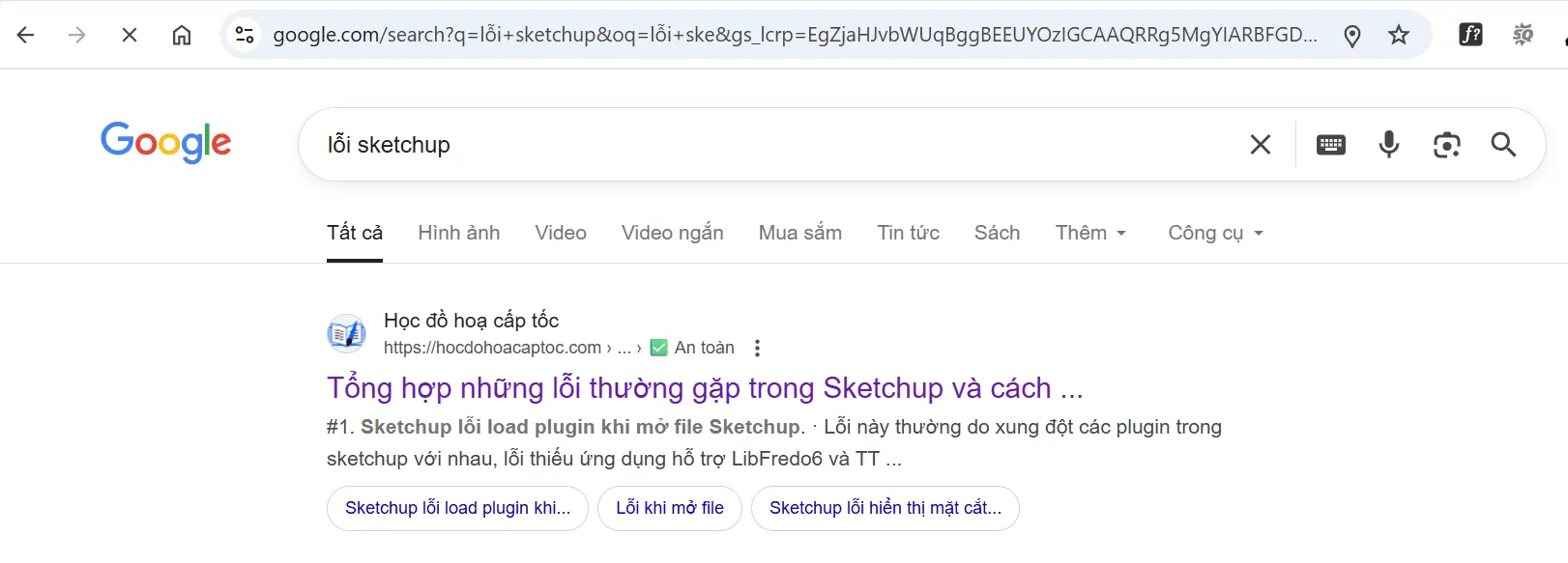 Lỗi sketchup